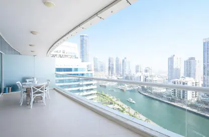 شقة - 2 غرف نوم - 3 حمامات للايجار في خليج الدرة - دبي مارينا - دبي