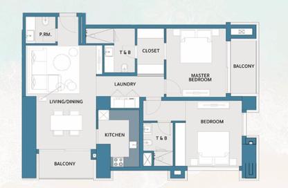 Apartment - 2 Bedrooms - 3 Bathrooms for sale in Mawjan Tower - Ajman Corniche Road - Ajman