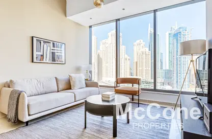 Apartment - 1 Bedroom - 2 Bathrooms for rent in Silverene Tower B - Silverene - Dubai Marina - Dubai