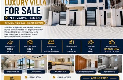 Villa - 5 Bedrooms - 7 Bathrooms for sale in Al Zaheya Gardens - Al Zahya - Ajman Villa - 5 Bedrooms - 7 Bathrooms for sale in Al Zaheya Gardens - Al Zahya - Ajman