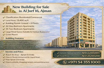 Whole Building - Studio for sale in Al Jurf 3 - Al Jurf - Ajman Downtown - Ajman