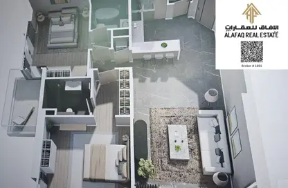 Apartment - 2 Bedrooms - 3 Bathrooms for sale in Ajman Creek Towers - Al Rashidiya 1 - Al Rashidiya - Ajman