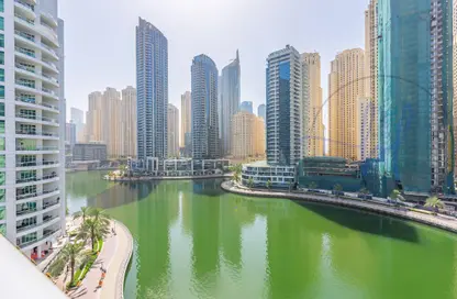 شقة - غرفة نوم - 2 حمامات للايجار في شقق أورا هاربور السكنية والفندقية - دبي مارينا - دبي