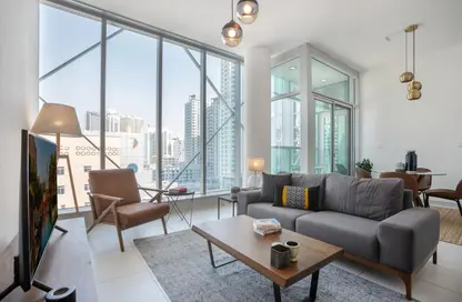 شقة - غرفة نوم - 1 حمام للايجار في برج بانوراما - دبي مارينا - دبي