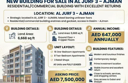 Whole Building for sale in Al Jurf 3 - Al Jurf - Ajman Downtown - Ajman