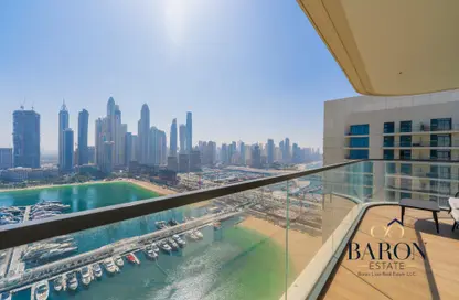 شقة - 3 غرف نوم - 4 حمامات للايجار في برج Marina Vista 2 - مارينا فيستا - إعمار بيتشفرونت - دبي هاربور - دبي