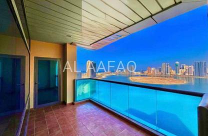 Apartment - 3 Bedrooms - 4 Bathrooms for rent in Danat Al Khan Tower - Al Khan Lagoon - Al Khan - Sharjah