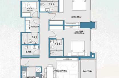 Apartment - 2 Bedrooms - 4 Bathrooms for sale in Mawjan Tower - Ajman Corniche Road - Ajman