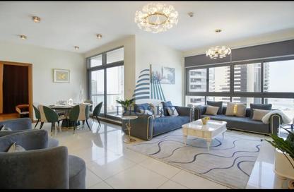 Apartment - 3 Bedrooms - 5 Bathrooms for rent in Iris Blue - Dubai Marina - Dubai