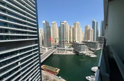 Apartment - 1 Bathroom for rent in Silverene Tower B - Silverene - Dubai Marina - Dubai