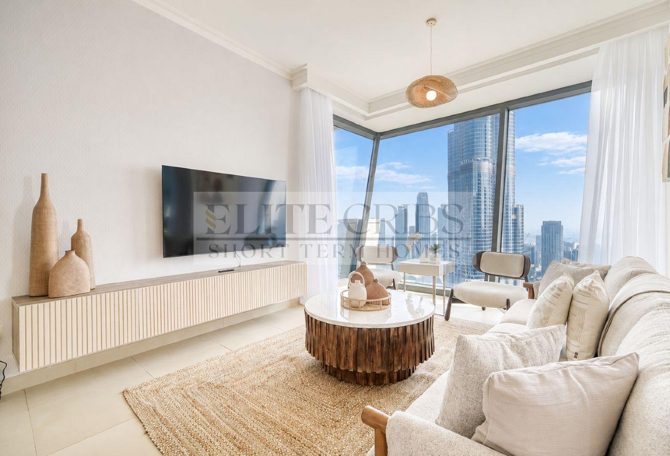 Bohemian Luxe 3BR | High Floor | Full Burj Khalifa photo 5