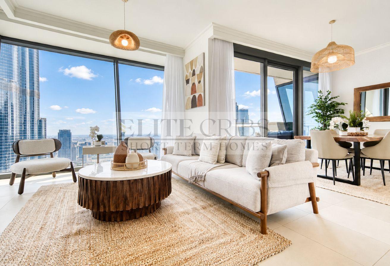 Bohemian Luxe 3BR | High Floor | Full Burj Khalifa photo 4