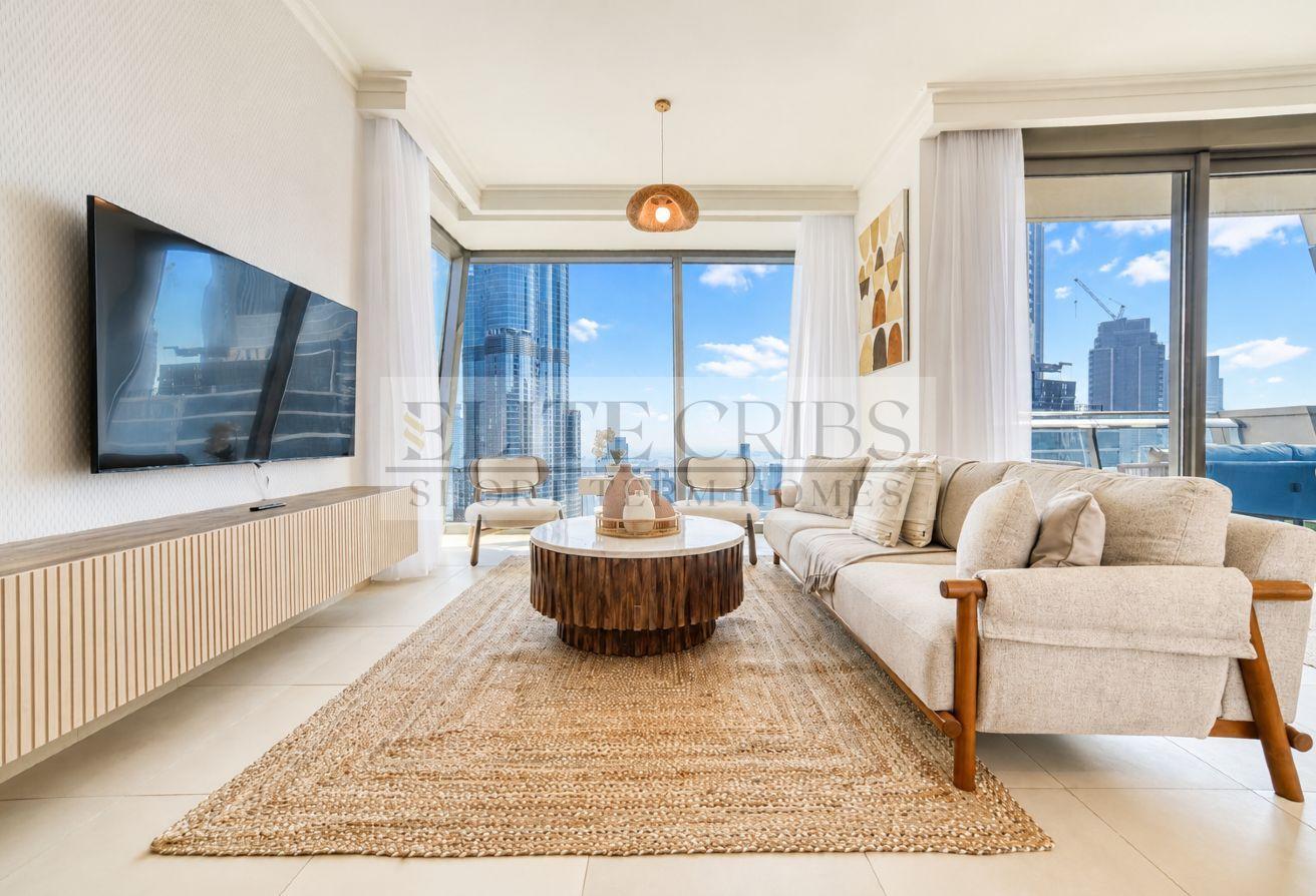 Bohemian Luxe 3BR | High Floor | Full Burj Khalifa photo 6