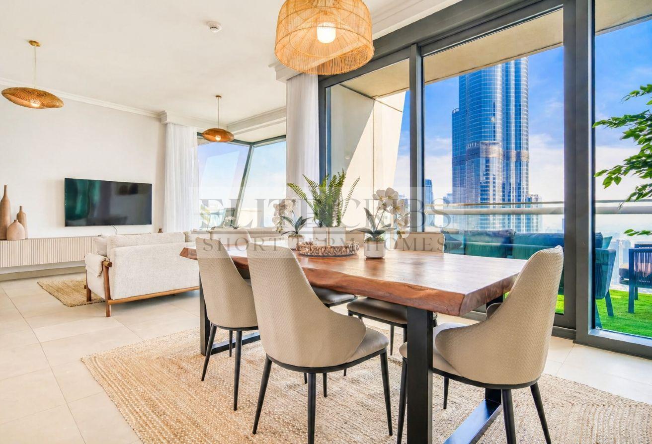 Bohemian Luxe 3BR | High Floor | Full Burj Khalifa photo 8