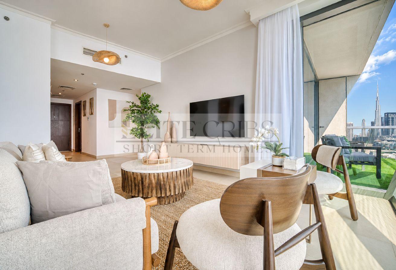 Bohemian Luxe 3BR | High Floor | Full Burj Khalifa photo 7