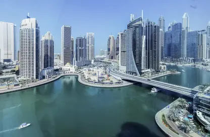 شقة - 3 غرف نوم - 4 حمامات للايجار في برج الزمان والمكان - دبي مارينا - دبي