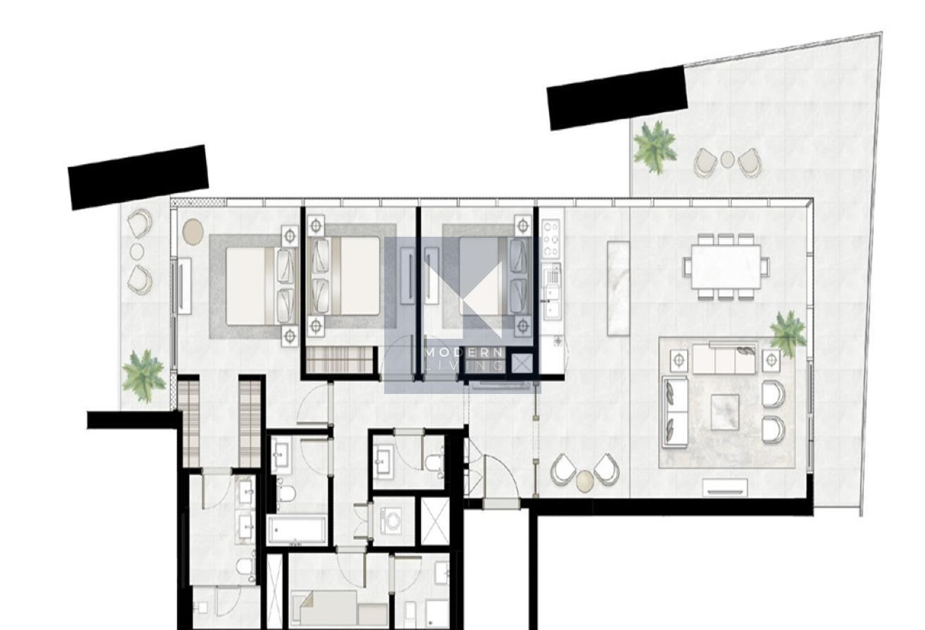 Modern Beachfront Comfort | 3BR + Maid | Furnished photo 30