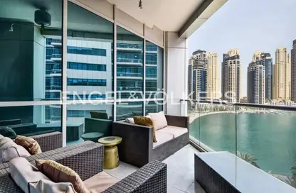 شقة - غرفة نوم - 2 حمامات للايجار في B- برج الأمواج - برج الأمواج - دبي مارينا - دبي