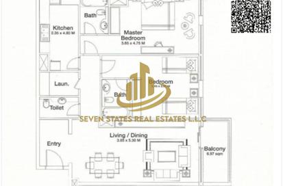 Apartment - 2 Bedrooms - 3 Bathrooms for sale in Ajman One Tower 12 - Ajman One - Ajman Downtown - Ajman