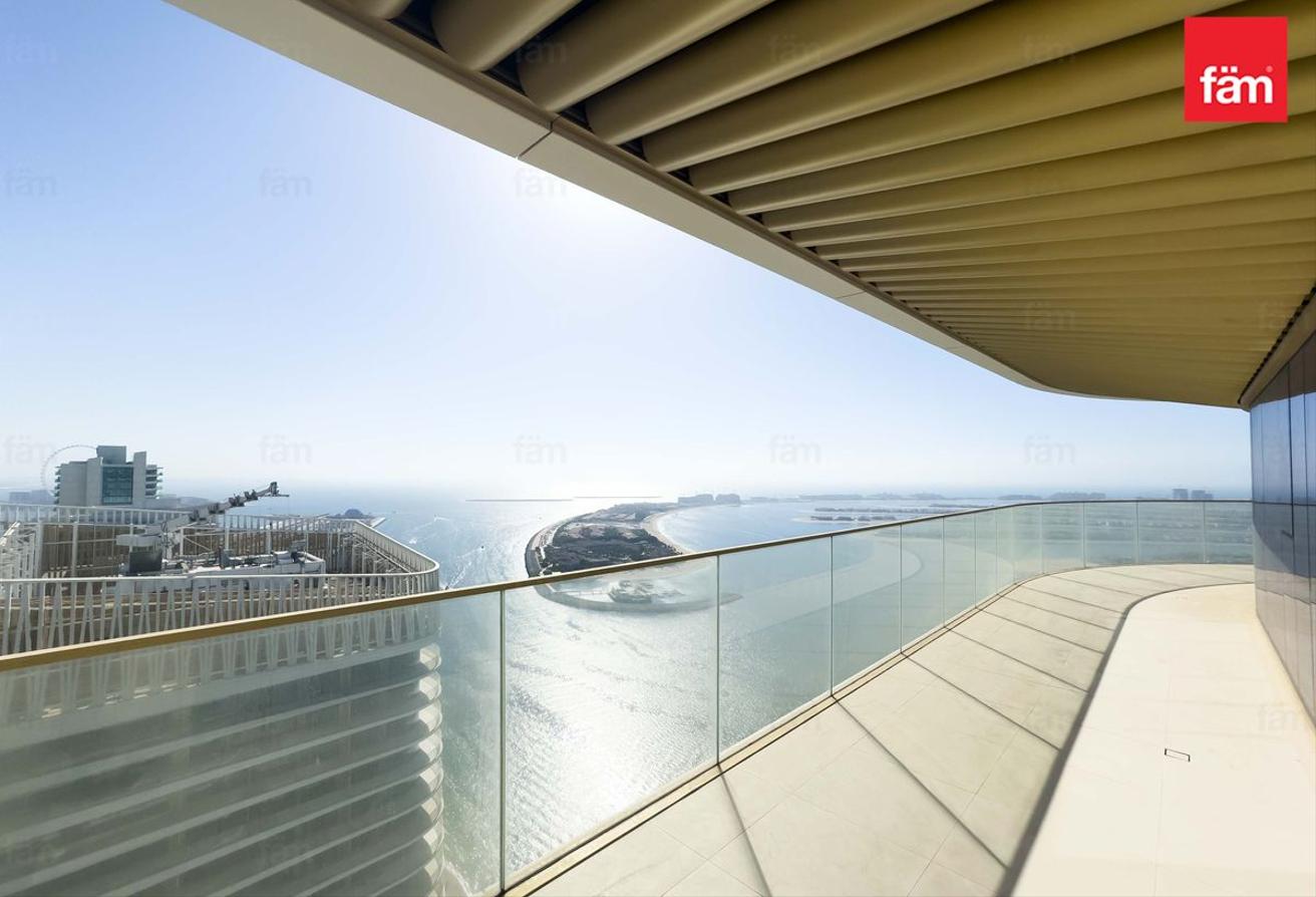 Full Palm Views | Rare Curved Terrace | Brand New photo 7