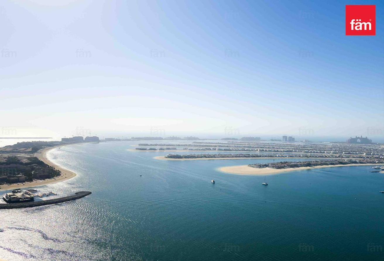 Full Palm Views | Rare Curved Terrace | Brand New photo 14