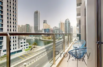 شقة - غرفة نوم - 1 حمام للايجار في برج التألق 3 - أبراج البريق - دبي مارينا - دبي