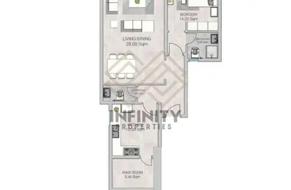 شقة - غرفة نوم - 1 حمام للبيع في قرية الاميرة - الياسمين - عجمان