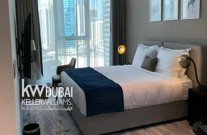 Apartment - Studio - 1 Bathroom for rent in Damac Maison Prive A - Damac Maison Prive - Business Bay - Dubai