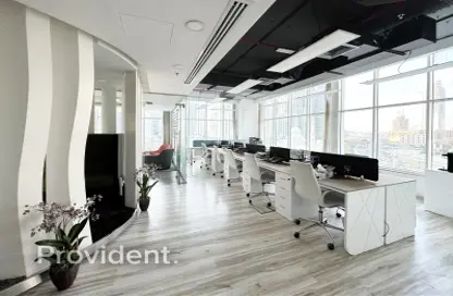 Office Space - 1 Bedroom - 1 Bathroom for rent in Clover Bay Tower - Business Bay - Dubai