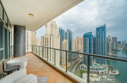 Apartment - 3 Bedrooms - 5 Bathrooms for rent in Marina Quays West - Marina Quays - Dubai Marina - Dubai