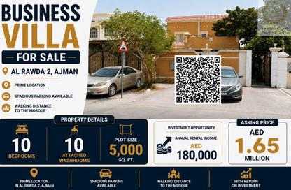 Villa - Studio - 7+ Bathrooms for sale in Al Rawda 2 Villas - Al Rawda 2 - Al Rawda - Ajman