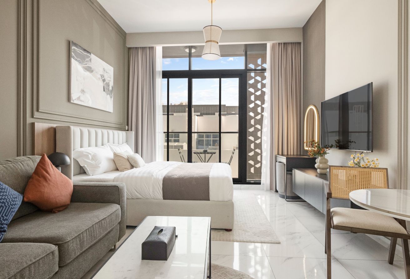 FULLY FURNISHED STUDIO WITH BALCONY |