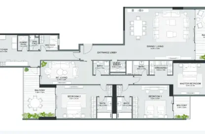 Apartment - 3 Bedrooms - 6 Bathrooms for sale in 88 Tower - Al Khan - Sharjah