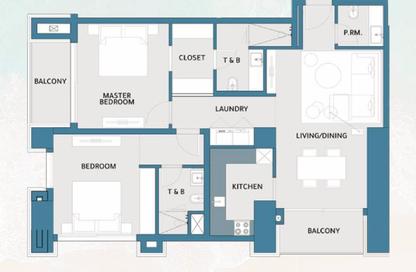Apartment - 2 Bedrooms - 3 Bathrooms for sale in Mawjan Tower - Ajman Corniche Road - Ajman