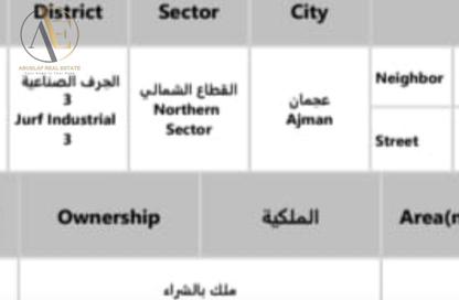 أرض - استوديو للبيع في الجرف الصناعية 3 - الجرف الصناعية - عجمان أرض - استوديو للبيع في الجرف الصناعية 3 - الجرف الصناعية - عجمان