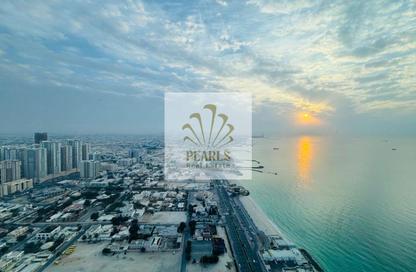 Apartment - 2 Bedrooms - 3 Bathrooms for rent in Corniche Tower - Ajman Corniche Road - Ajman