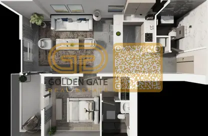 Apartment - 1 Bedroom - 2 Bathrooms for sale in Ajman Creek Towers - Al Rashidiya 1 - Al Rashidiya - Ajman