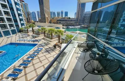 Apartment - Studio - 1 Bathroom for rent in Bay Central 2 - Dubai Marina - Dubai
