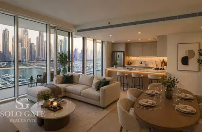 Apartment - 3 Bedrooms - 4 Bathrooms for rent in Beach Mansion Tower 1 - Beach Mansion - EMAAR Beachfront - Dubai Harbour - Dubai