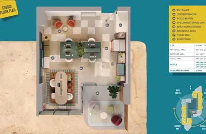 Office Space - Studio for sale in HQ by Rove - Business Bay - Dubai