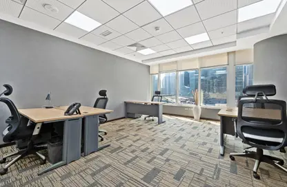 Office Space - 1 Bedroom - 6 Bathrooms for rent in Clover Bay Tower - Business Bay - Dubai