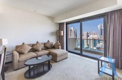 شقة - غرفة نوم - 2 حمامات للايجار في جي دبليو ماريوت هوتيل مارينا - دبي مارينا - دبي