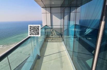 Apartment - 3 Bedrooms - 2 Bathrooms for rent in Corniche Tower - Ajman Corniche Road - Ajman