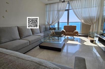 Apartment - 3 Bedrooms - 2 Bathrooms for rent in Corniche Tower - Ajman Corniche Road - Ajman