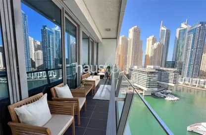شقة - 2 غرف نوم - 2 حمامات للايجار في A برج سيلفرين - سيلفيرين - دبي مارينا - دبي