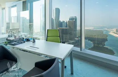 Office Space - Studio - 2 Bathrooms for rent in Sky Tower - Shams Abu Dhabi - Al Reem Island - Abu Dhabi