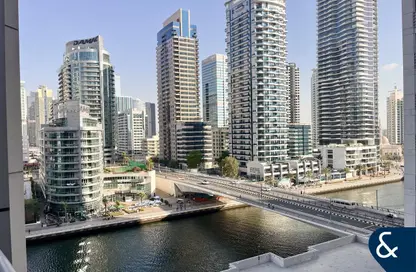 شقة - 2 غرف نوم - 3 حمامات للايجار في رصيف المينا - مارينا وارف - دبي مارينا - دبي