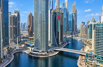 Apartment - 1 - 1 for rent in LIV Waterside - Dubai Marina - Dubai