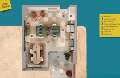 مكتب - استوديو للبيع في ه كيو من روف - الخليج التجاري - دبي