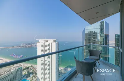 Apartment - 3 Bedrooms - 4 Bathrooms for rent in Al Fattan Marine Tower - Al Fattan Marine Towers - Jumeirah Beach Residence - Dubai